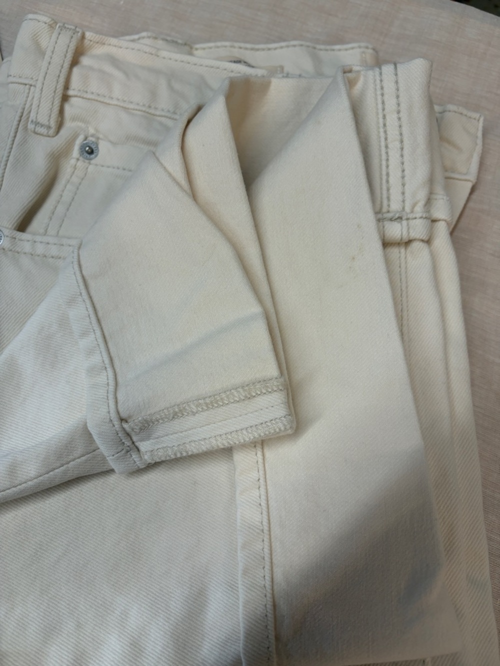 High-Rise Cropped Vintage Wide Leg Jeans - White 8 - Picture 4 of 5
